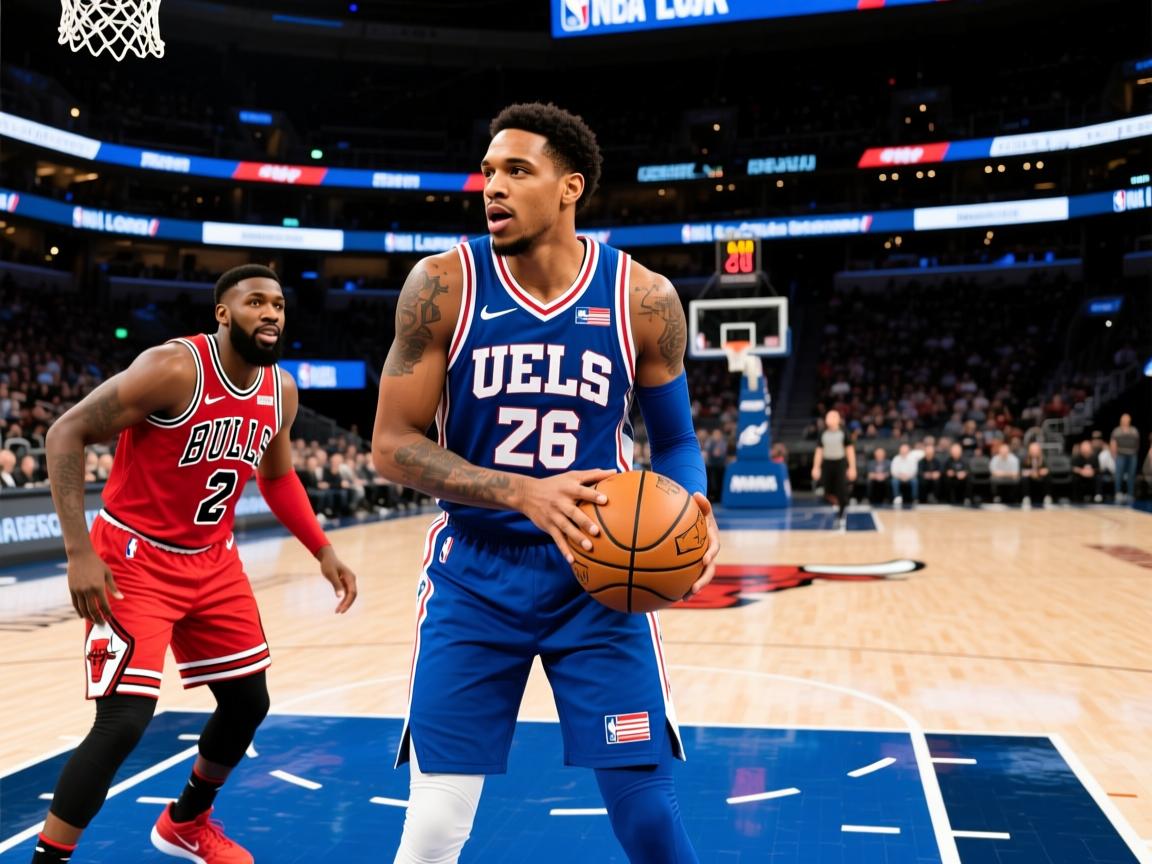 76人不敌公牛,西蒙斯手感低迷无法带领球队赢球 第2张