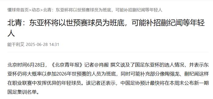 包含国足东亚杯新帅人选浮出水面，球迷建议高洪波助阵，期待重振旗鼓的词条
